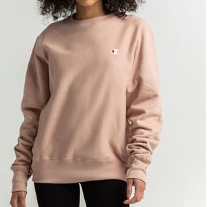 Champion Reverse Weave Crew Neck Sweatshirt.  Size large. Color dusty pink used